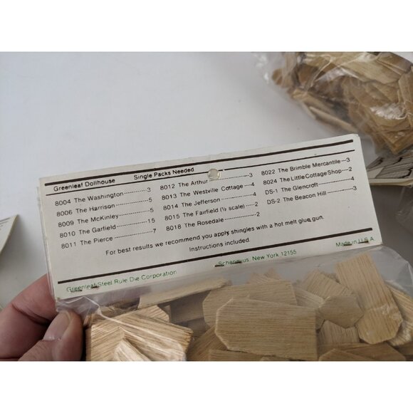 4 Packs Greenleaf Miniature Wood Shingles Dollhouse 9006 300 Ct 170 Sq In. Each - Picture 4 of 8